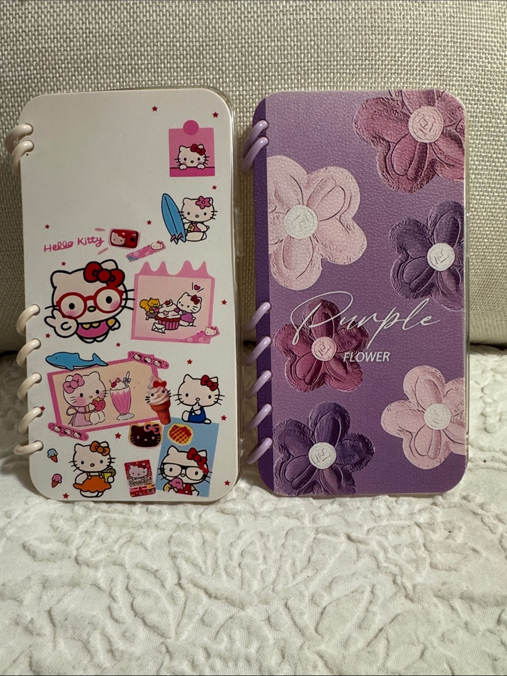 Hello Kitty White & Purple Floral Dual Phone Card Wallet